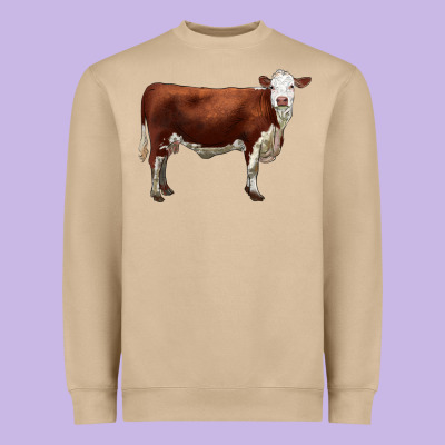 Hereford Cow Heavyweight Sweatshirt Designed By Lillyallendesigns