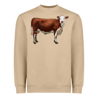 Mushroom hereford cow Heavyweight Sweatshirt - LillyAllenDesigns