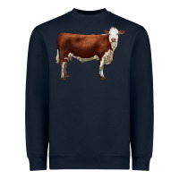 Navy hereford cow Heavyweight Sweatshirt - LillyAllenDesigns