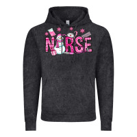 Vintage Black nurse pink christmas Vintage Hoodie - OliviaCreatesArt