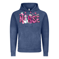 Vintage Denim nurse pink christmas Vintage Hoodie - OliviaCreatesArt