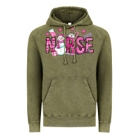 Vintage Olive nurse pink christmas Vintage Hoodie - OliviaCreatesArt