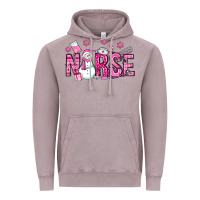 Vintage Zinc nurse pink christmas Vintage Hoodie - OliviaCreatesArt