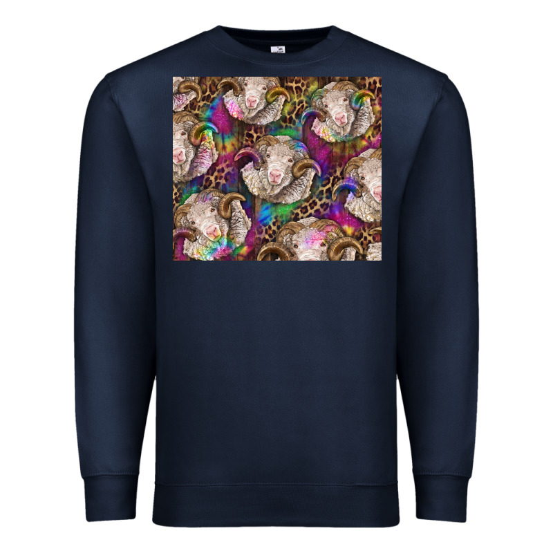 Merino Ram Tie Dye Tumbler Premium Sweatshirt by BarkalooDesign | Teevron