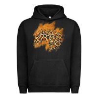Pigment Black leopard glitter patch Urban Hoodie - AdoDesignShop