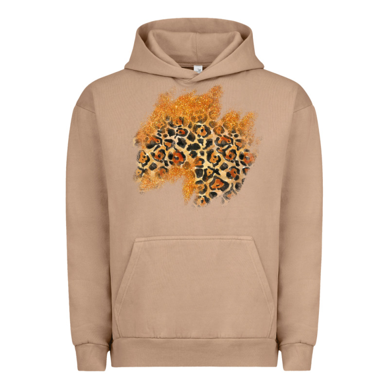 Leopard Glitter Patch Urban Hoodie by AdoDesignShop | Teevron