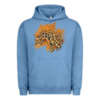 Pigment Pebble Blue leopard glitter patch Urban Hoodie - AdoDesignShop