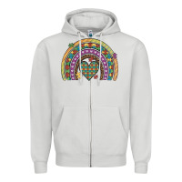 Dove Grey autism awareness heart leopard rainbow Zipper Hoodie - Artiststas