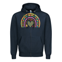 Navy autism awareness heart leopard rainbow Zipper Hoodie - Artiststas