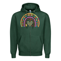 Sports Green autism awareness heart leopard rainbow Zipper Hoodie - Artiststas