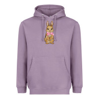 Lavender easter rabbit pink flowers Heavyweight Hoodie - BarkalooDesign