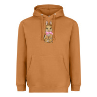 Meerkat easter rabbit pink flowers Heavyweight Hoodie - BarkalooDesign