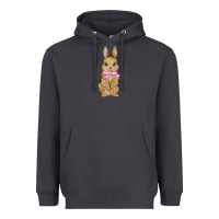 Smoke easter rabbit pink flowers Heavyweight Hoodie - BarkalooDesign