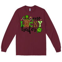 Burgundy St. Patrick's Day One lucky Heifer Long Sleeve Tee - OliviaCreatesArt