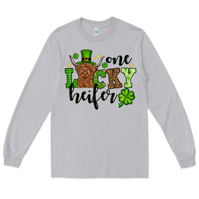 St. Patrick's Day One Lucky Heifer Long Sleeve Tee by OliviaCreatesArt | Teevron