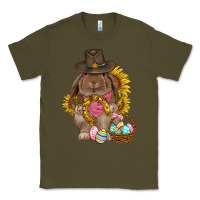 Western Rabbit With Sunflowers Easter Day Classic Tee | Teevron