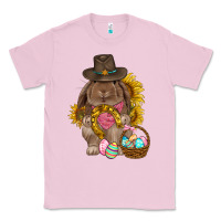 Bubblegum Pink Western Rabbit with sunflowers Easter Day Classic Tee - HowdyJamesFarm