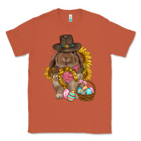 Copper Western Rabbit with sunflowers Easter Day Classic Tee - HowdyJamesFarm