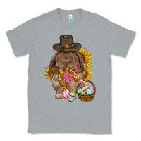 Heather Grey Western Rabbit with sunflowers Easter Day Classic Tee - HowdyJamesFarm