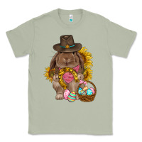 Matcha Western Rabbit with sunflowers Easter Day Classic Tee - HowdyJamesFarm