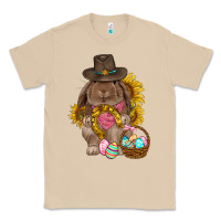 Mushroom Western Rabbit with sunflowers Easter Day Classic Tee - HowdyJamesFarm