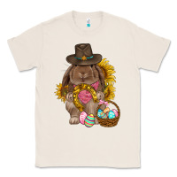 Natural Western Rabbit with sunflowers Easter Day Classic Tee - HowdyJamesFarm