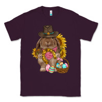 Plum Western Rabbit with sunflowers Easter Day Classic Tee - HowdyJamesFarm