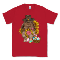 Red Western Rabbit with sunflowers Easter Day Classic Tee - HowdyJamesFarm