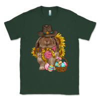 Sports Green Western Rabbit with sunflowers Easter Day Classic Tee - HowdyJamesFarm
