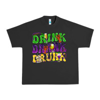 Pigment Black Drink drank drunk Mardi Gras Urban Heavy Tee - HowdyJamesFarm