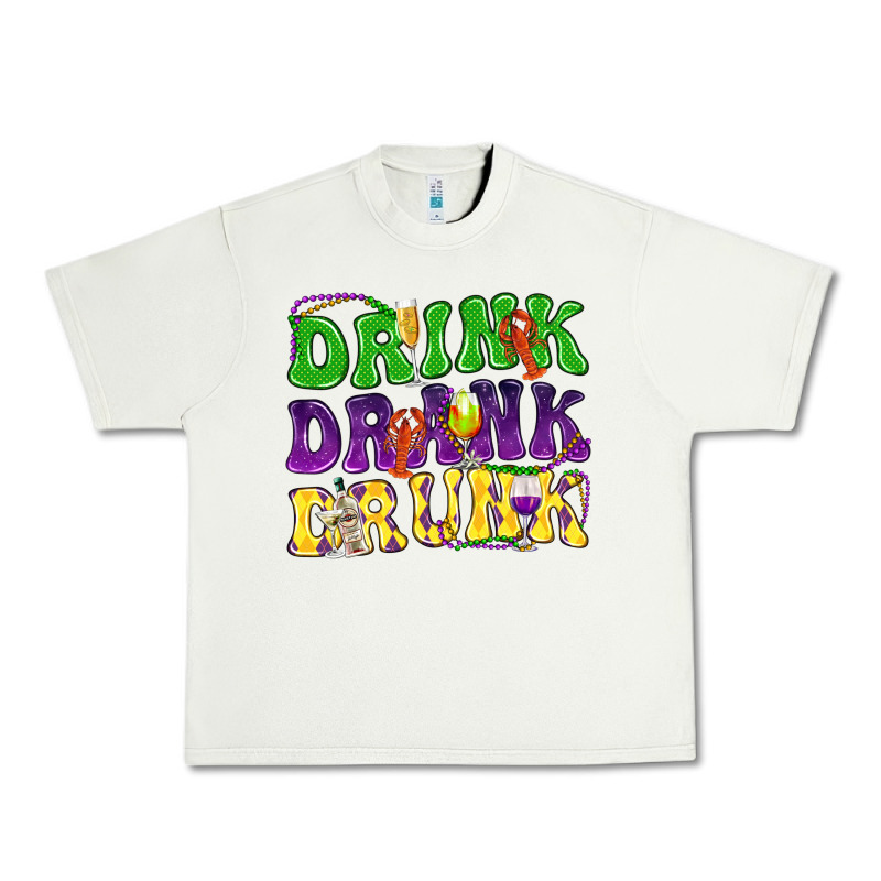 Drink Drank Drunk Mardi Gras Urban Heavy Tee by HowdyJamesFarm | Teevron