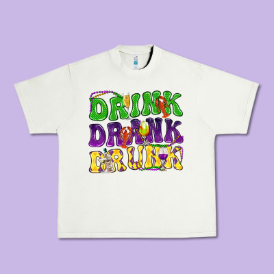 Drink Drank Drunk Mardi Gras Urban Heavy Tee Designed By Howdyjamesfarm