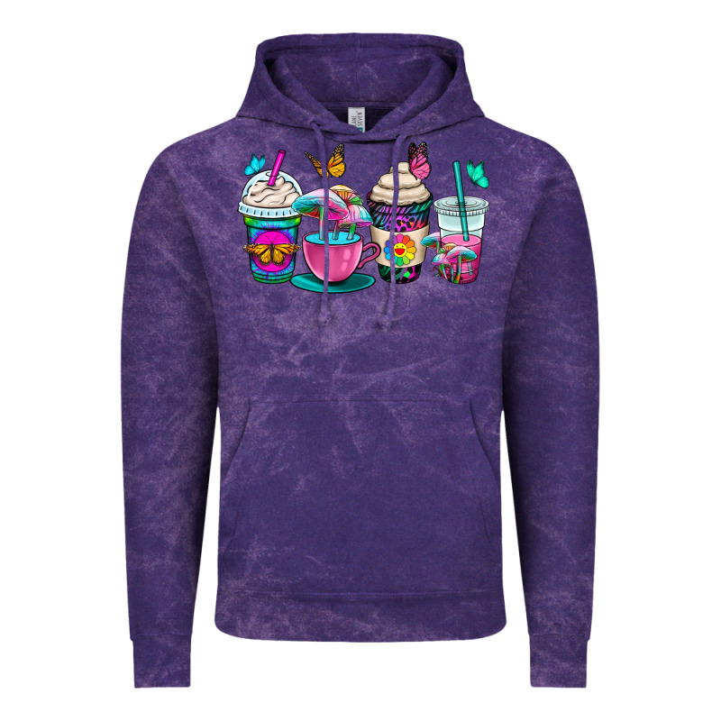 Tie Dye Coffee Cups Vintage Hoodie by OliviaCreatesArt | Teevron