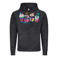 Vintage Black tie dye coffee cups Vintage Hoodie - OliviaCreatesArt