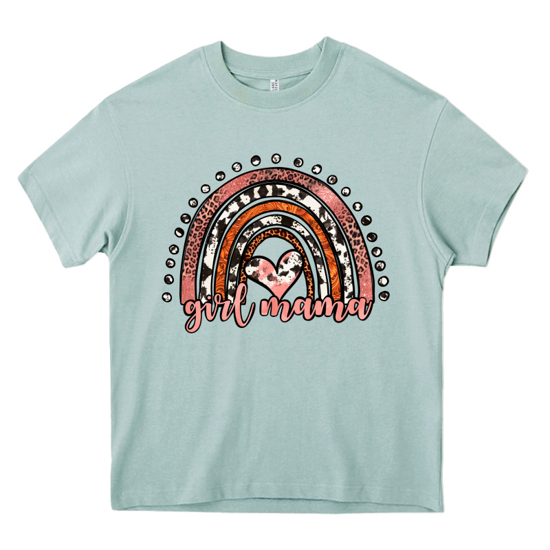 Girl Mama Western Leopard Rainbow Heavy Core Tee by JahusDesignShop | Teevron