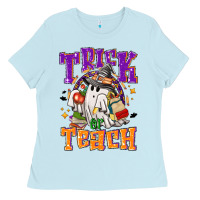 Trick Or Teach Halloween Ladies Tee | Teevron