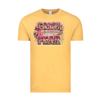 Vintage Mustard faith over fear breast cancer 12 inches 300 dpi Vintage Tee - CowGirlArtShop