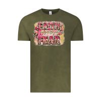 Vintage Olive faith over fear breast cancer 12 inches 300 dpi Vintage Tee - CowGirlArtShop