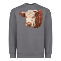 Storm hereford cow face Heavyweight Sweatshirt - LillyAllenDesigns