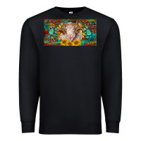 Black merino ram license plate Premium Sweatshirt - BarkalooDesign