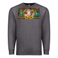 Charcoal Heather merino ram license plate Premium Sweatshirt - BarkalooDesign