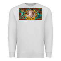 Dove Grey merino ram license plate Premium Sweatshirt - BarkalooDesign