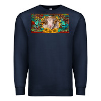 Navy merino ram license plate Premium Sweatshirt - BarkalooDesign
