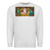 Oatmeal Heather merino ram license plate Premium Sweatshirt - BarkalooDesign