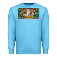 Ocean Blue merino ram license plate Premium Sweatshirt - BarkalooDesign