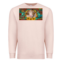 Pale Pink merino ram license plate Premium Sweatshirt - BarkalooDesign