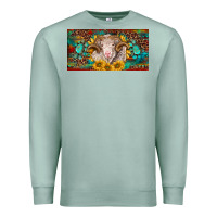 Seafoam merino ram license plate Premium Sweatshirt - BarkalooDesign
