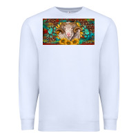 White merino ram license plate Premium Sweatshirt - BarkalooDesign
