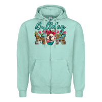 Seafoam english bulldog mom Zipper Hoodie - Artiststas