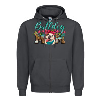 Smoke english bulldog mom Zipper Hoodie - Artiststas